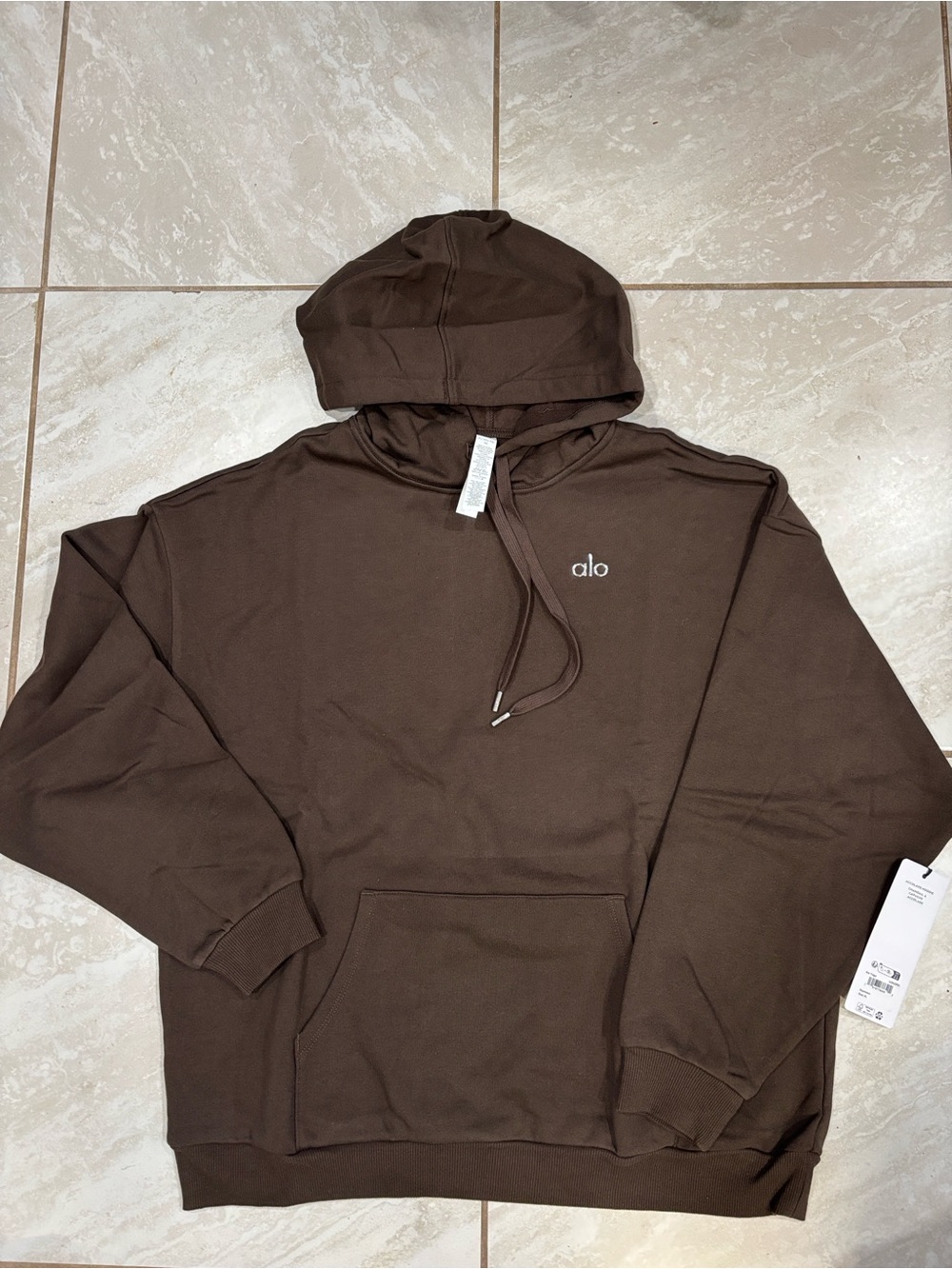 ALO Yoga Men's Dark Brown Pullover Hoodie